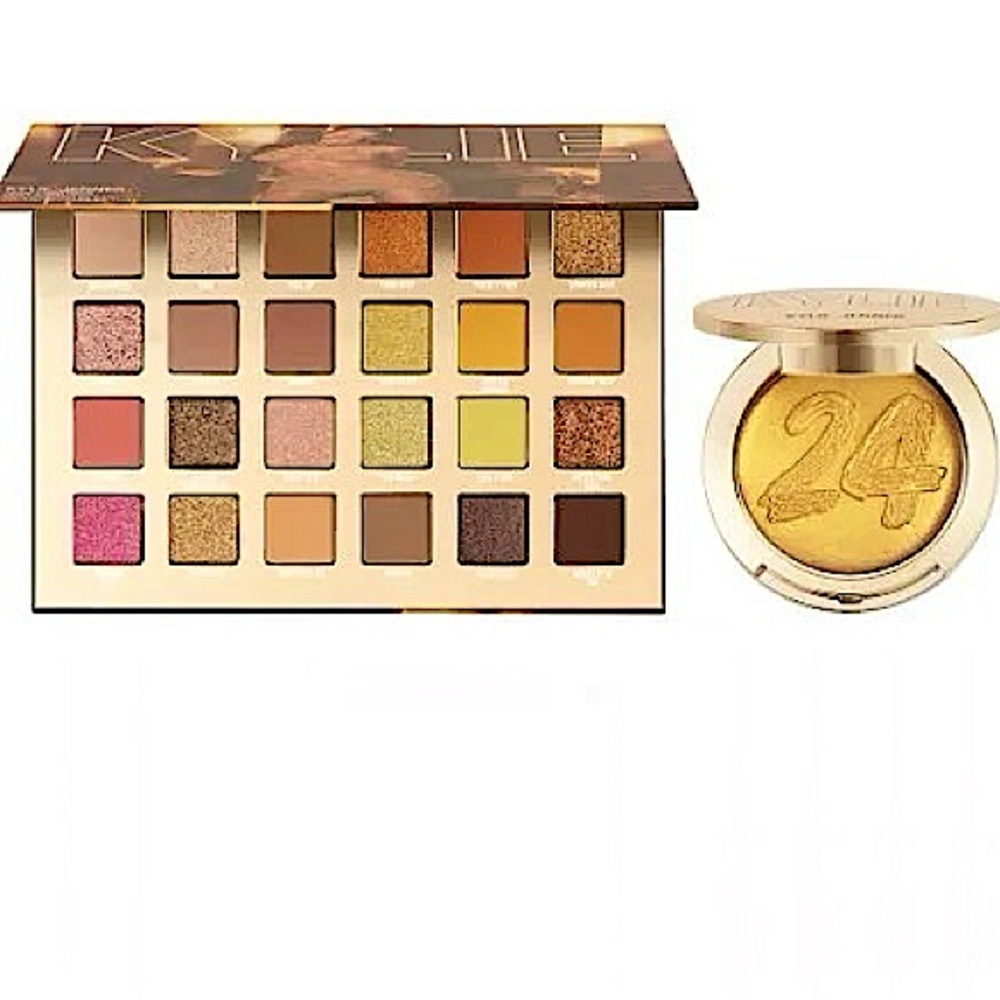 Kylie Consmetics 24k Birthday Eye Shadow Powder & Gold Highlighter Collection